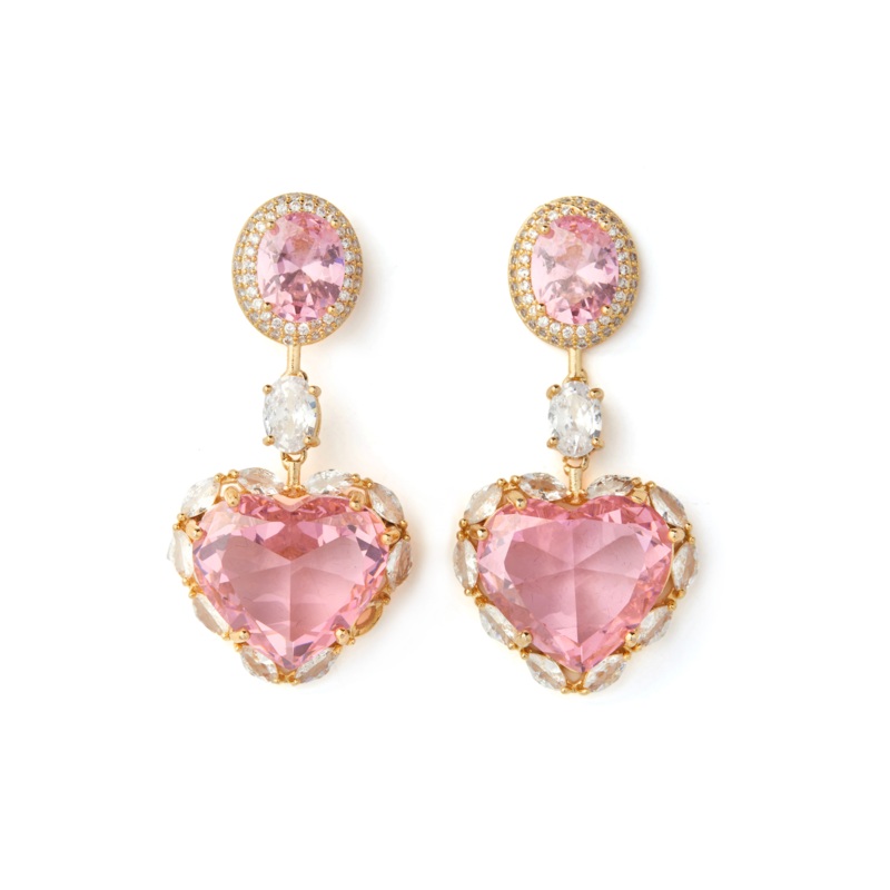 Earring Cinderell Cinderella Pink-Gold