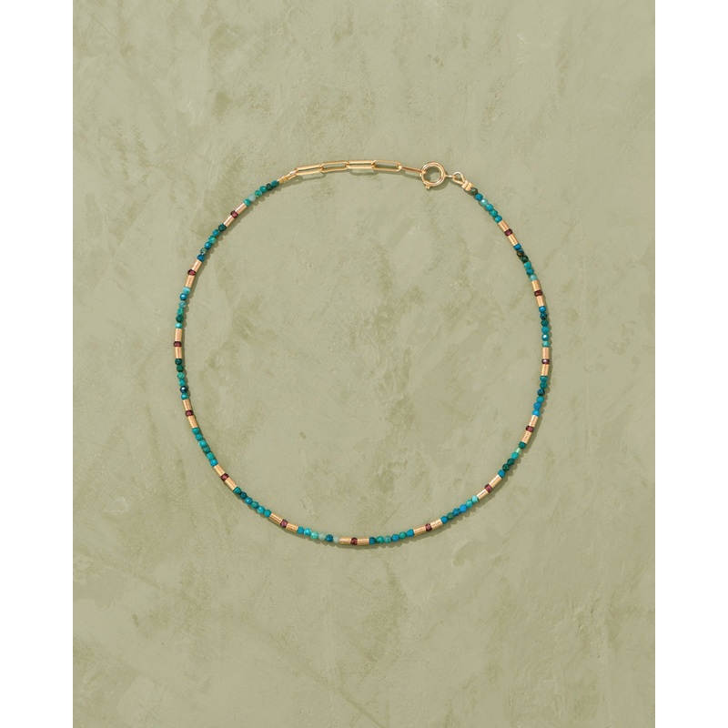 Ramacoll012 Rama Collier Grenat-Chrysocolle