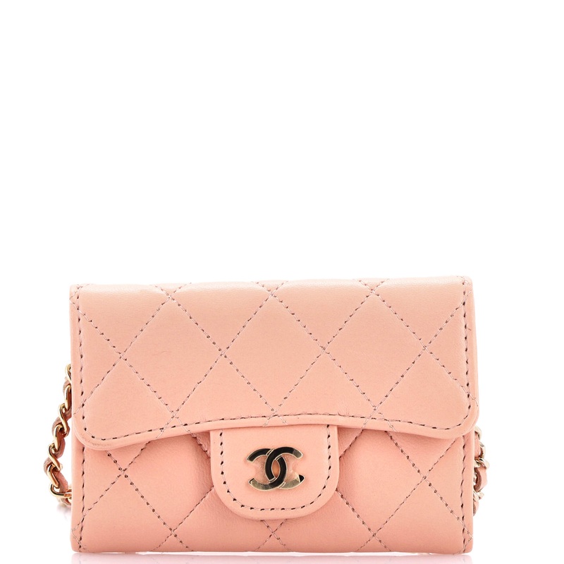Classic Flap Chain Belt Bag Quilted Lambskin Mini