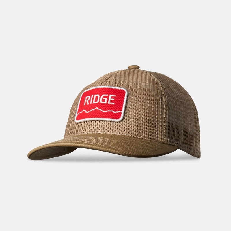 Ridge Mesh Trucker Snapback - Tan
