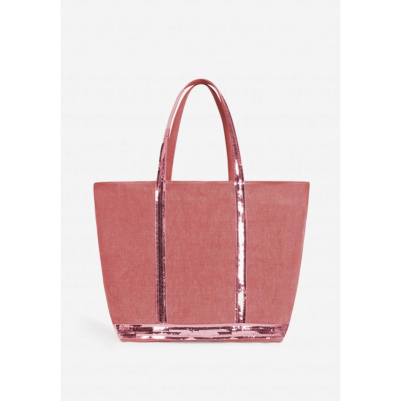 Tote Bag Linen Cabas L Ve31-v40409 Grenat