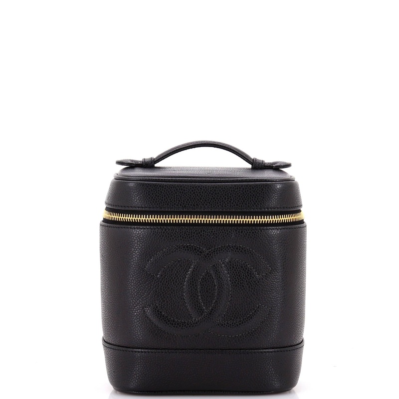 Vintage Timeless Cosmetic Case Caviar Tall