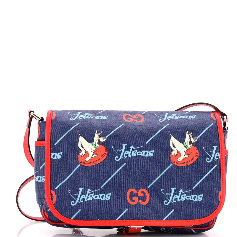 x The Jetsons Flap Messenger GG Astro Printed Coated Canvas