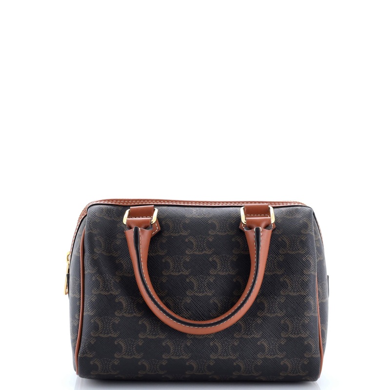 Boston Bag Triomphe Coated Canvas Small