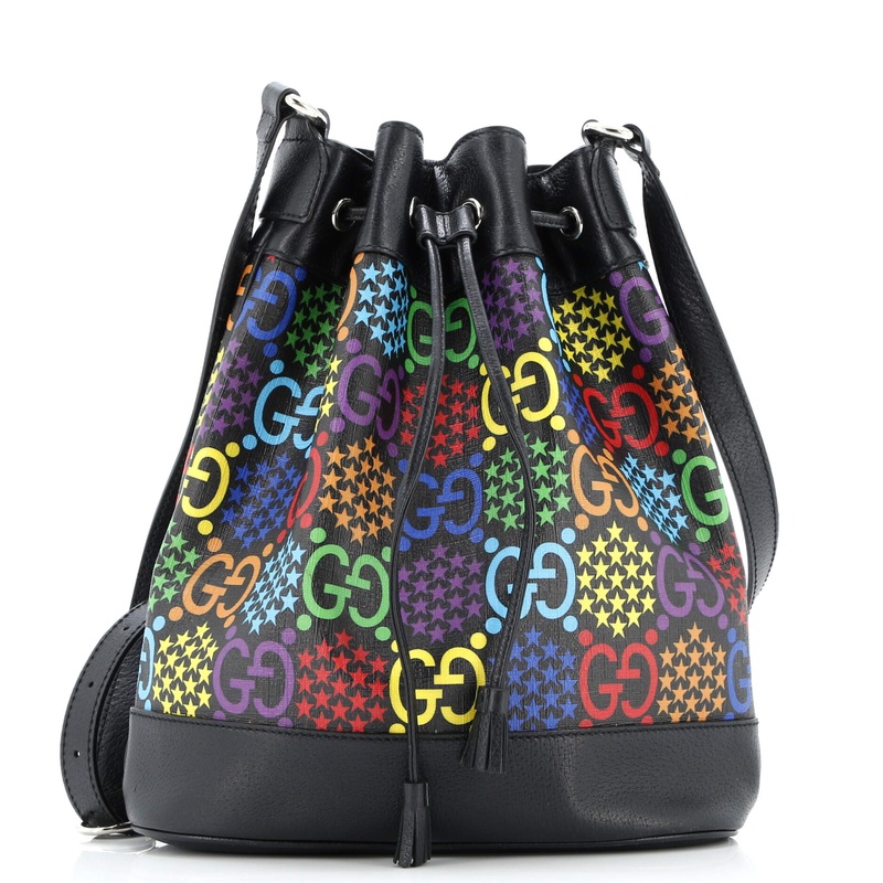 Bucket Bag Psychedelic Print GG Coated Canvas Medium