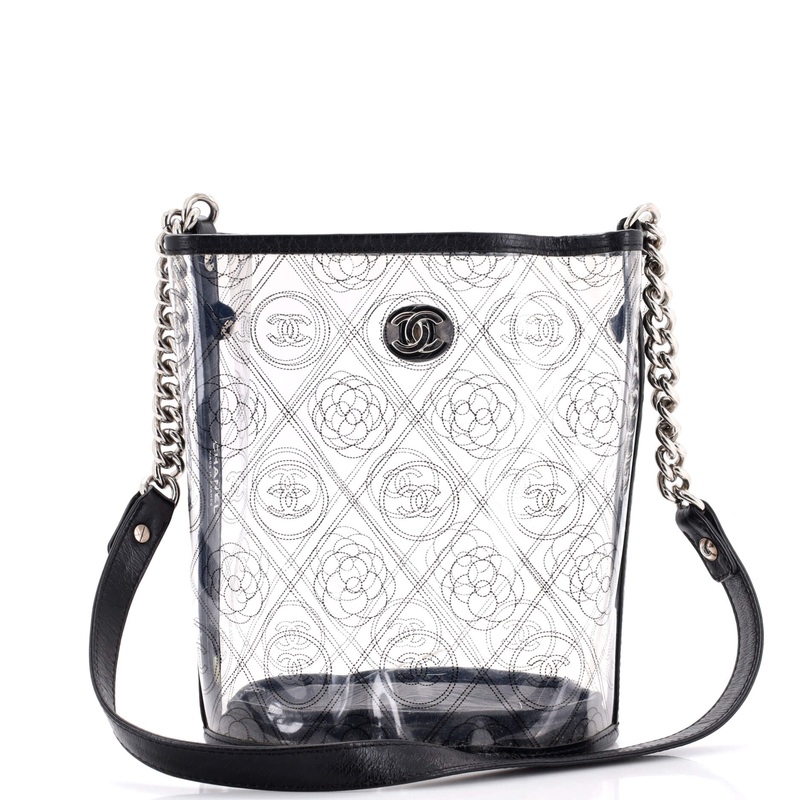 Camellia Coco Bucket Bag Printed PVC Medium