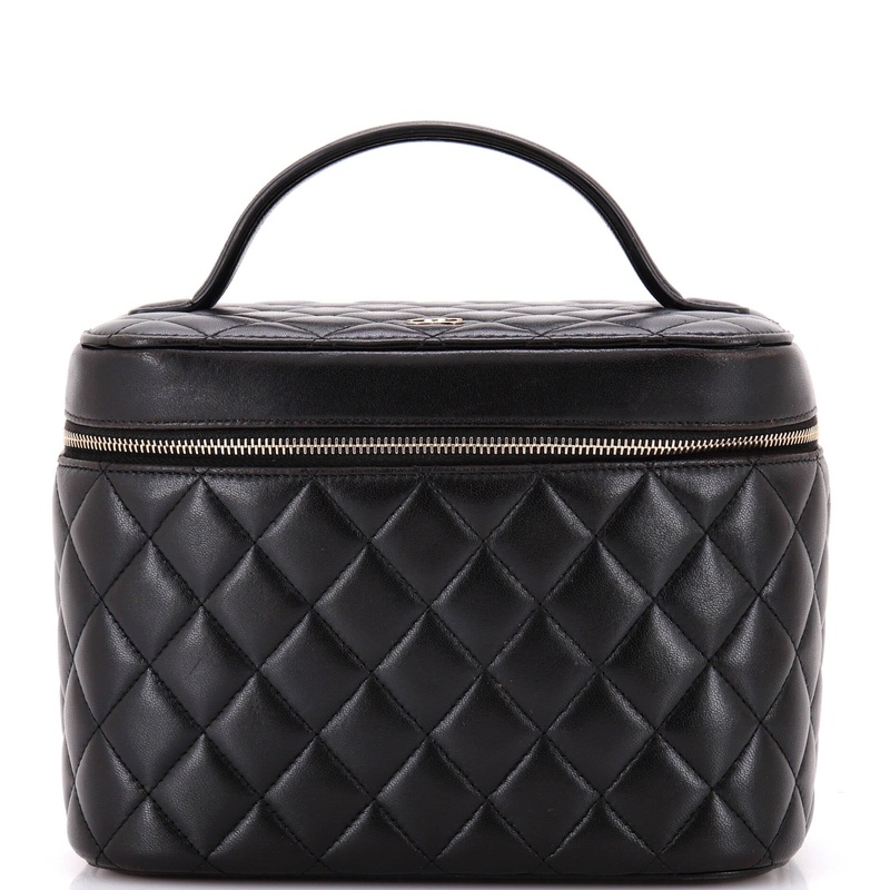 Cosmetic Case Quilted Lambskin Small