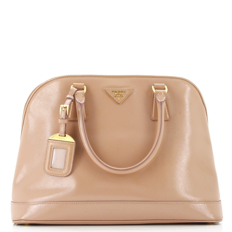 Open Promenade Bag Vernice Saffiano Leather Large