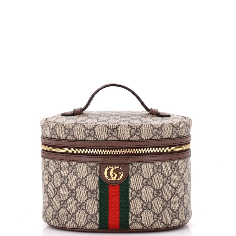 Ophidia Top Handle Cosmetic Case GG Coated Canvas Small