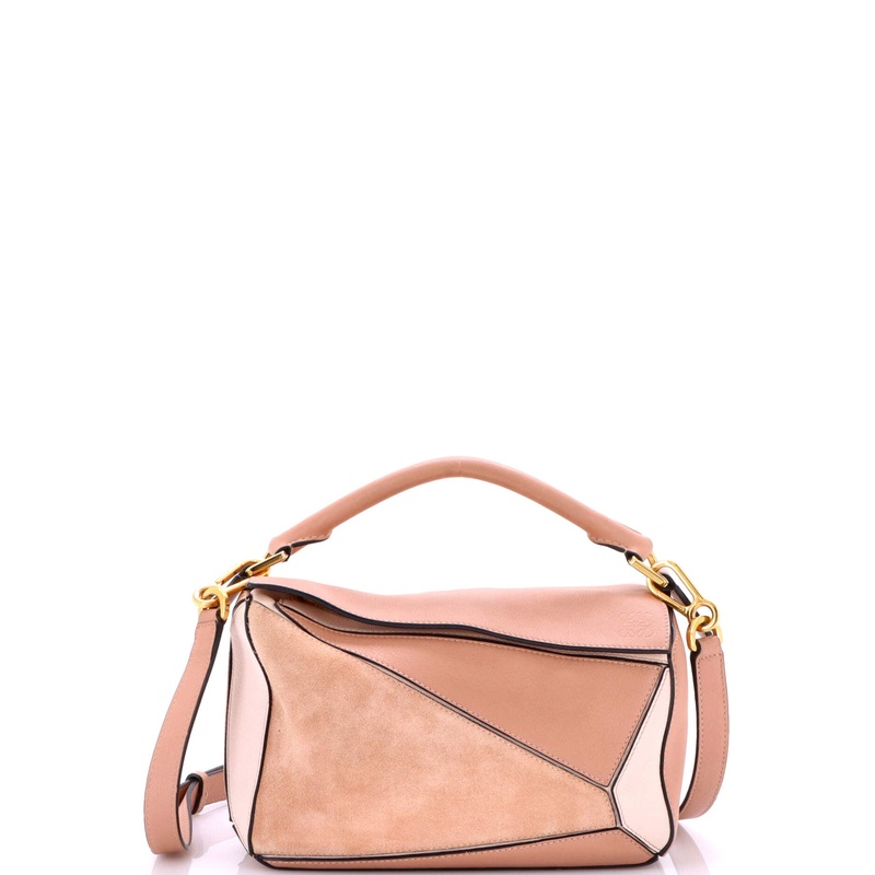 Puzzle Bag Leather and Suede Small
