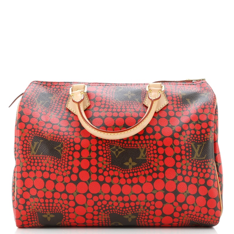 Speedy Handbag Limited Edition Kusama Town Monogram Canvas 30