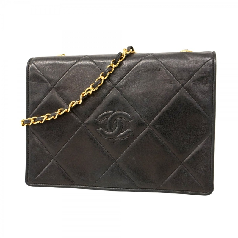 Vintage Diamond CC Flap Bag Quilted Lambskin Small