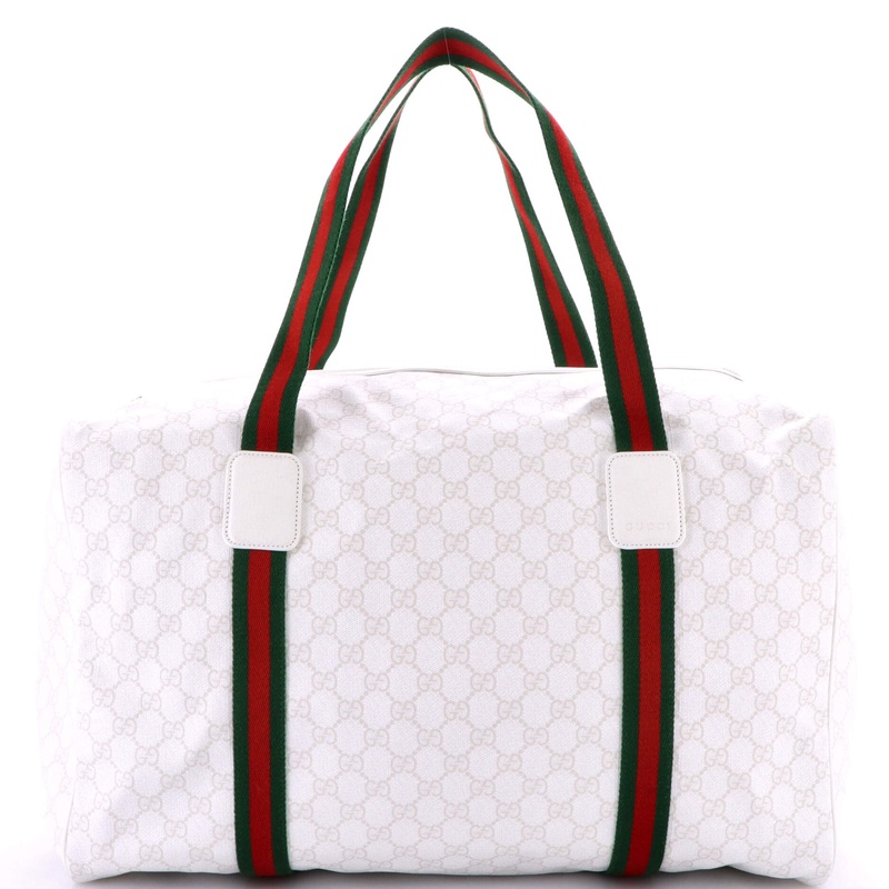 Web Convertible Duffle Bag GG Coated Canvas Medium