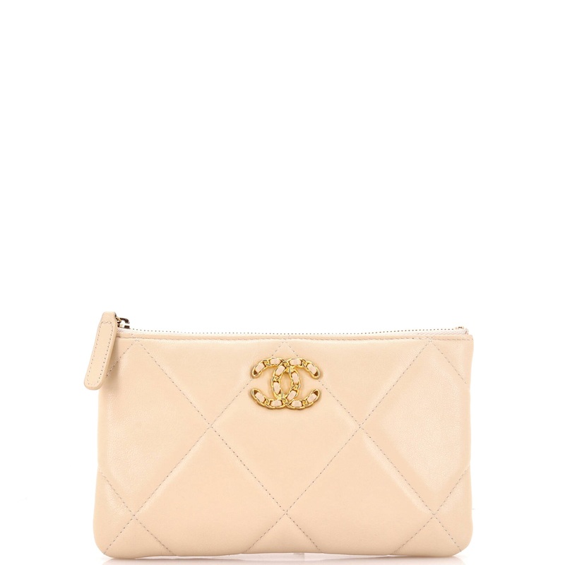 19 O Case Pouch Quilted Goatskin Small