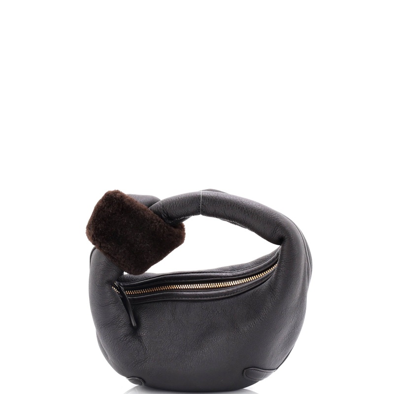 Aviator Jodie Hobo Leather with Shearling Mini
