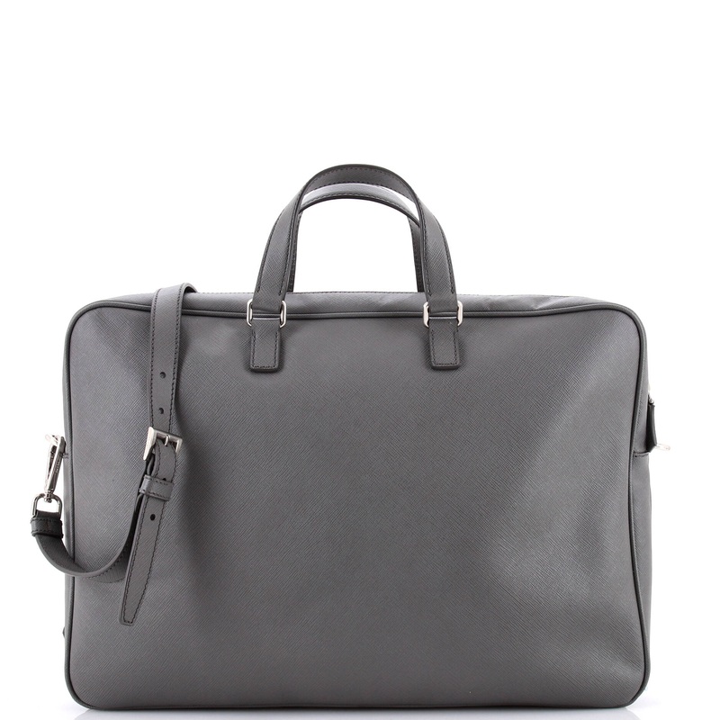 Convertible Travel Briefcase Saffiano Leather