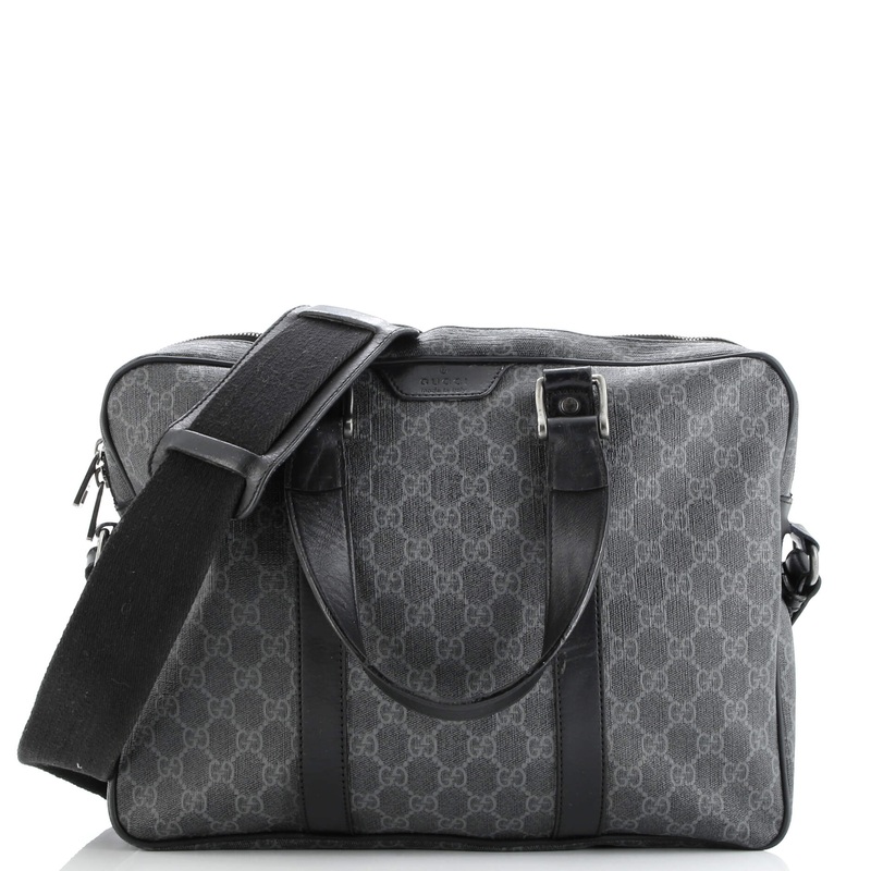 Convertible Zip Around Briefcase GG Coated Canvas Medium