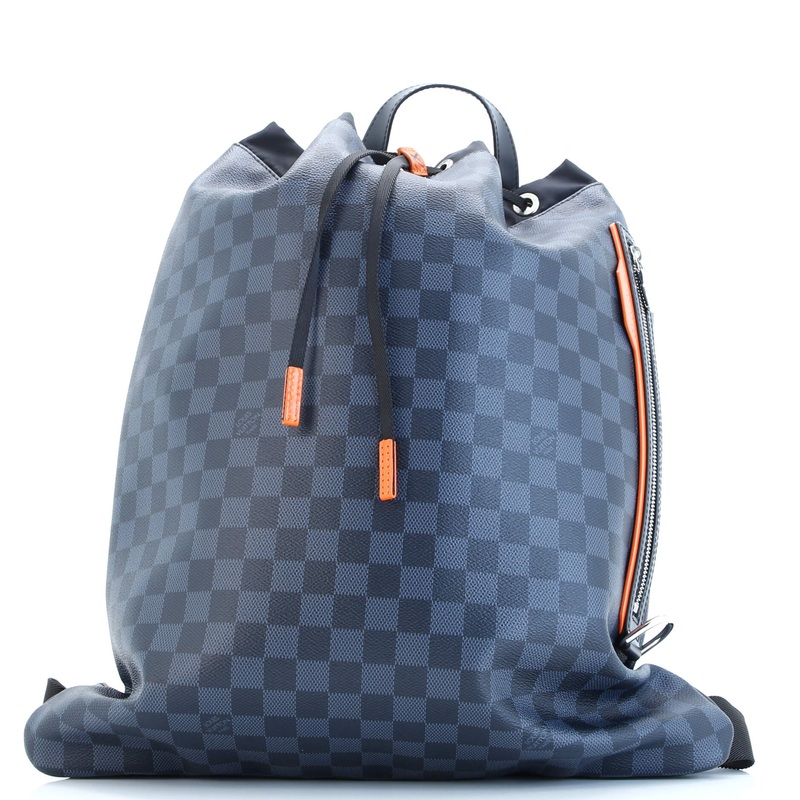 Drawstring Backpack Limited Edition Damier Cobalt Race