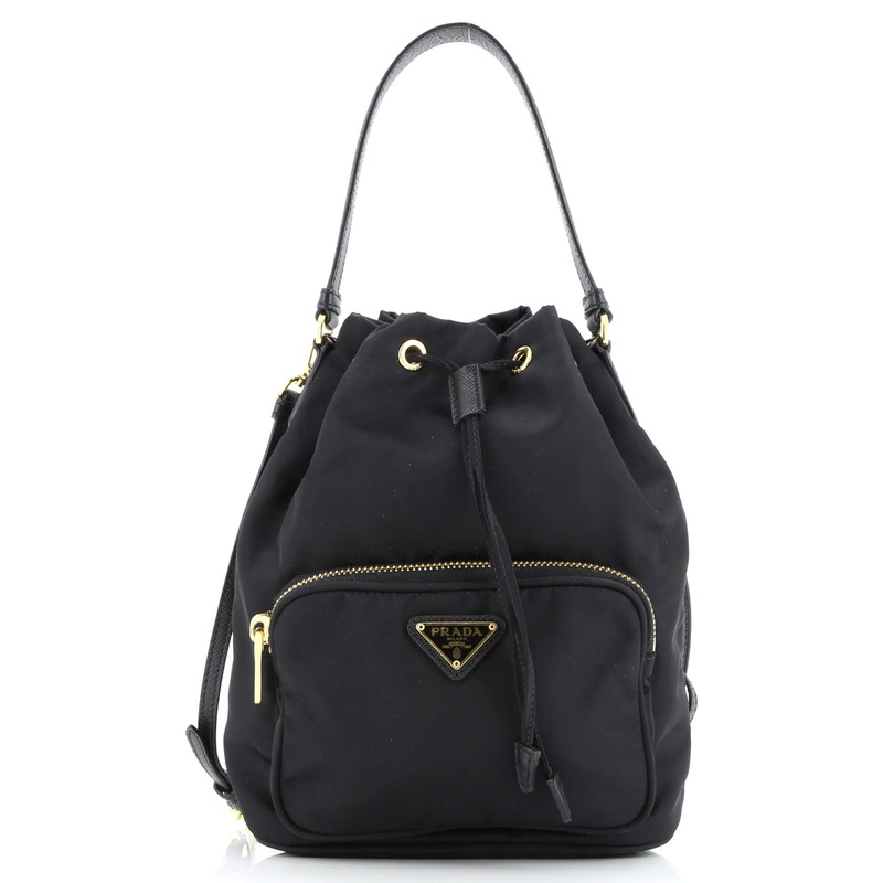 Duet Drawstring Bucket Bag Tessuto Small