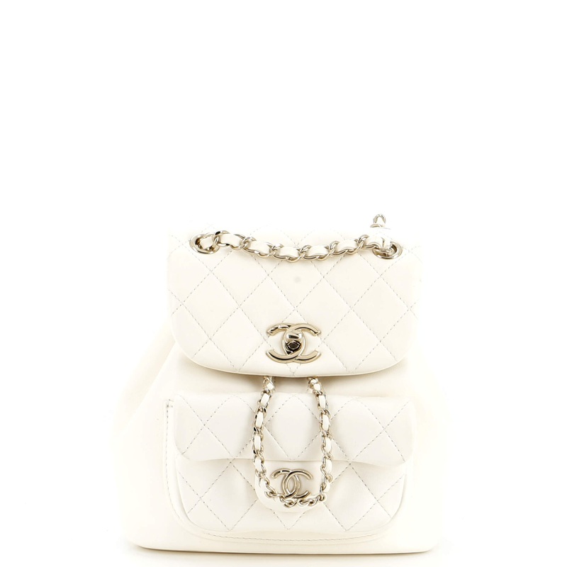 Duma Drawstring Backpack Quilted Leather Small