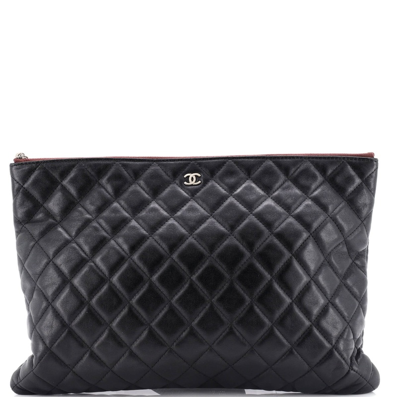 O Case Clutch Quilted Lambskin Large