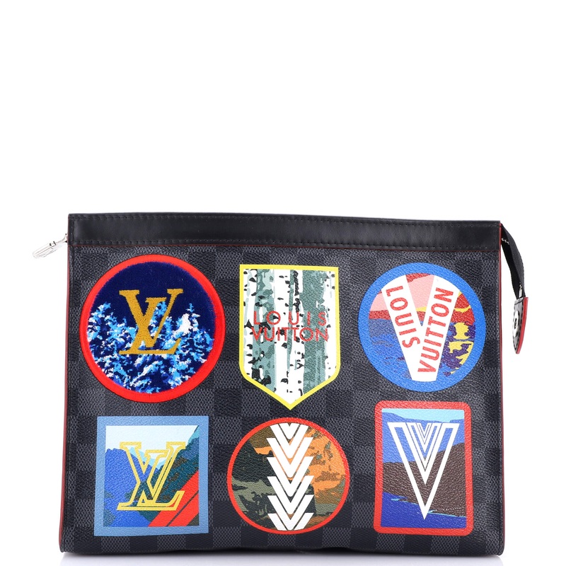 Pochette Voyage Alps Patches Damier Graphite MM