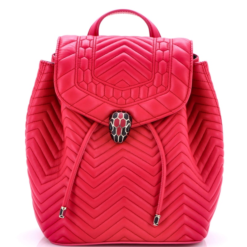 Serpenti Forever Backpack Quilted Leather Medium