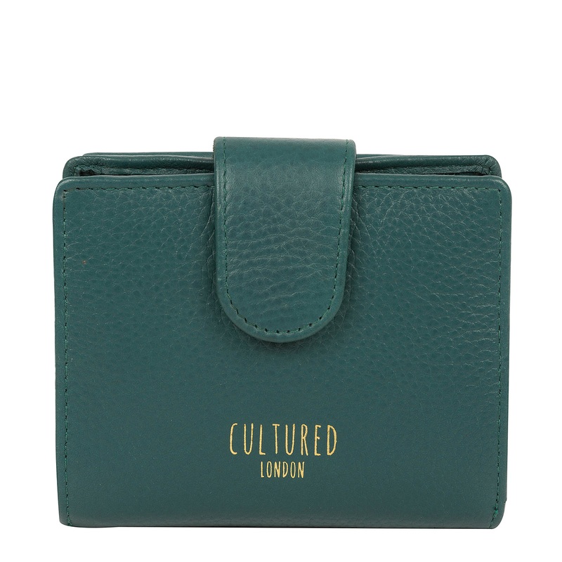 'Annalise' Hunter Green Leather Purse
