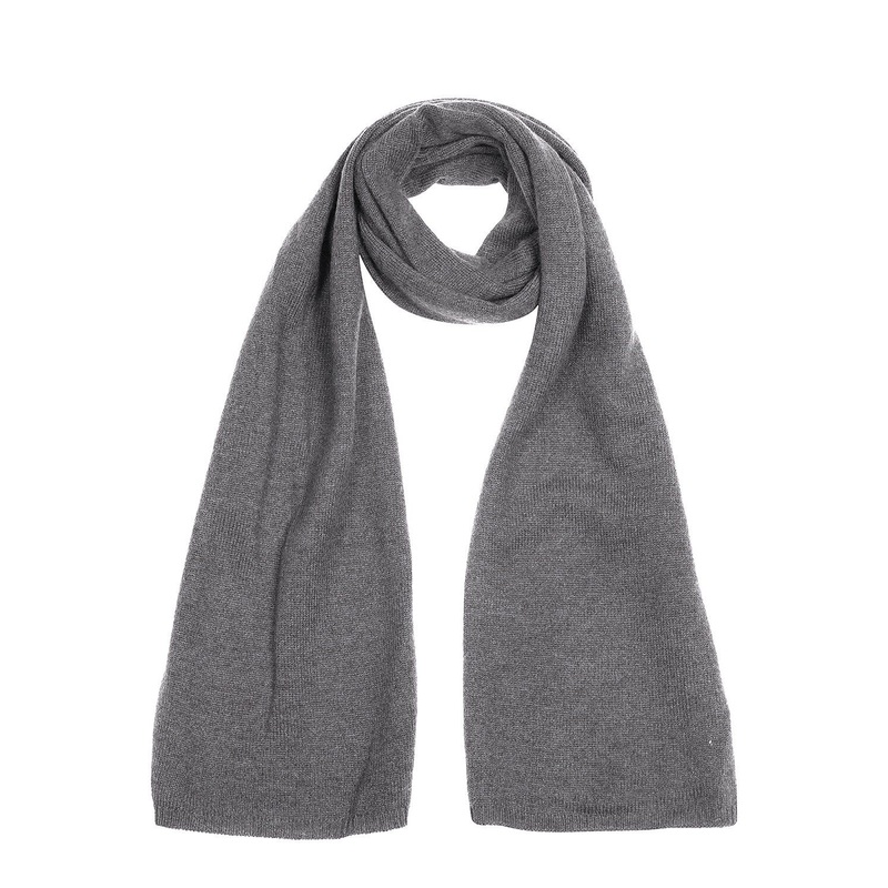 'Cambridge' Grey 100% Cashmere Scarf