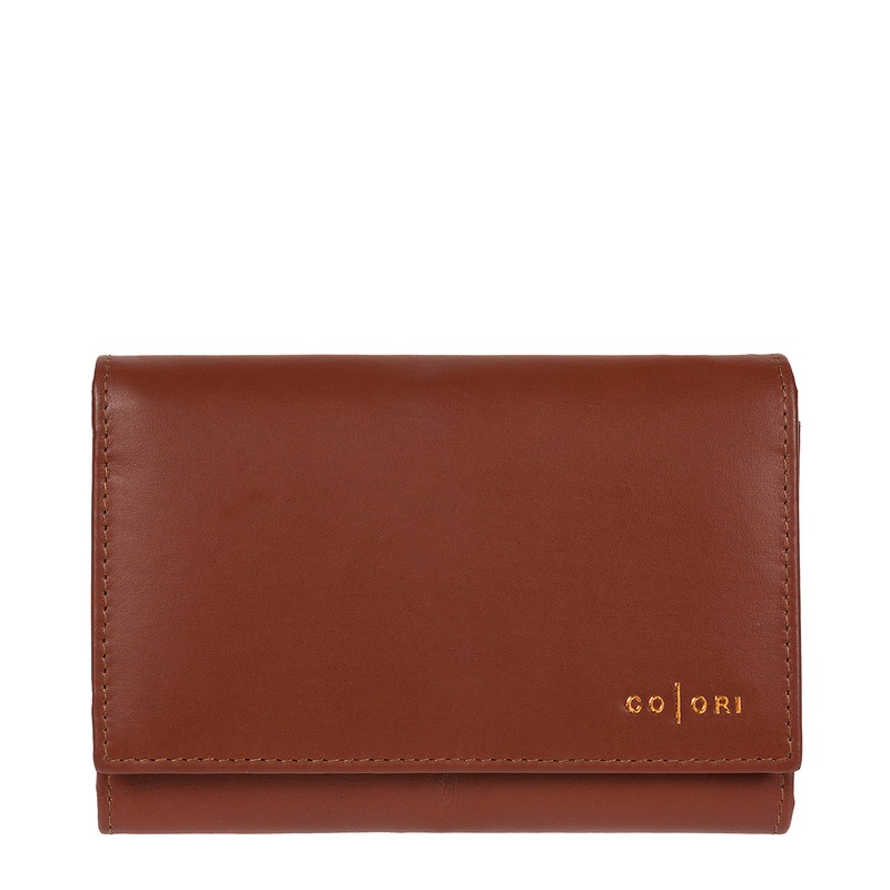 'Capri' Italian-Inspired Cognac Leather RFID Purse