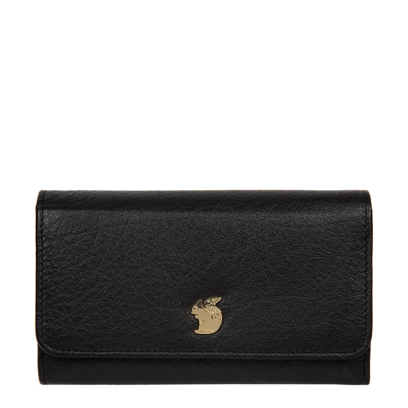 'Colleen' Black Leather RFID Purse