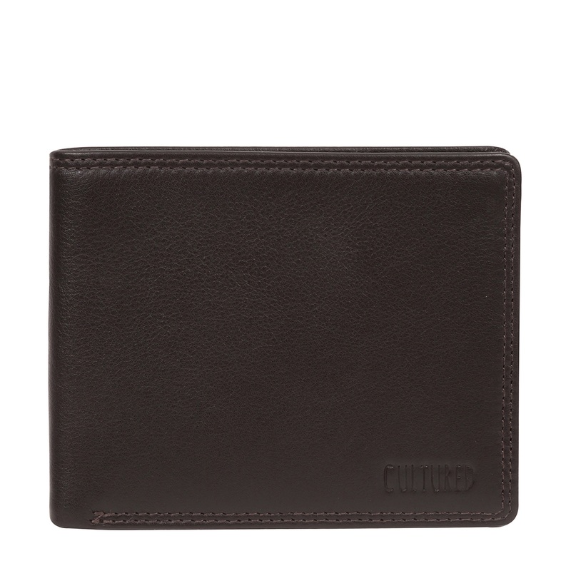 'Dan' Brown Leather Bi-Fold Wallet