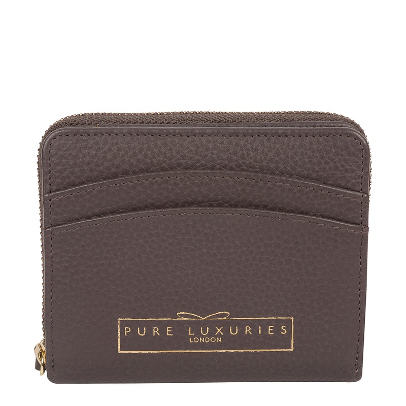 'Emely' Smoke Grey Leather Purse