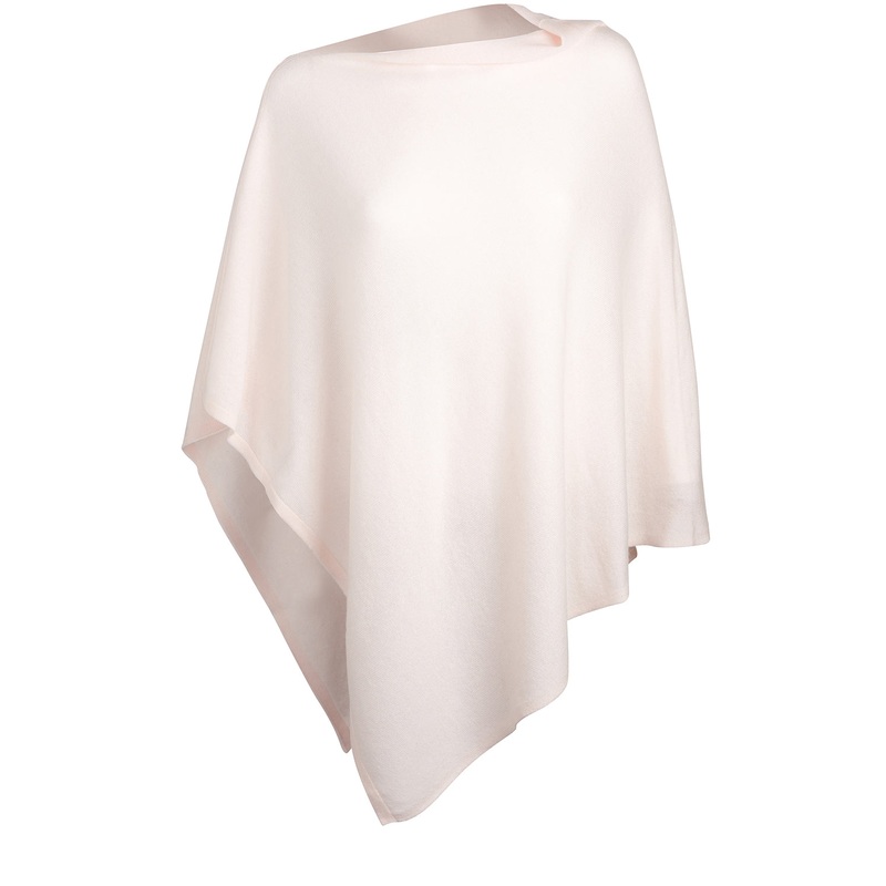 'Eskdale' Cream Cashmere & Merino Wool Poncho