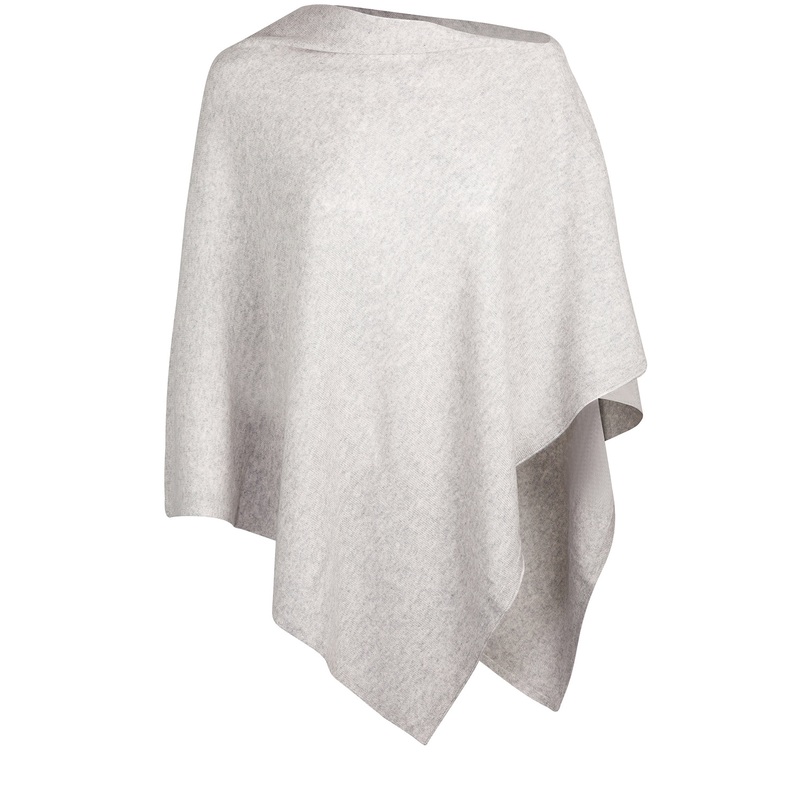 'Eskdale' Foggy Cashmere & Merino Wool Poncho