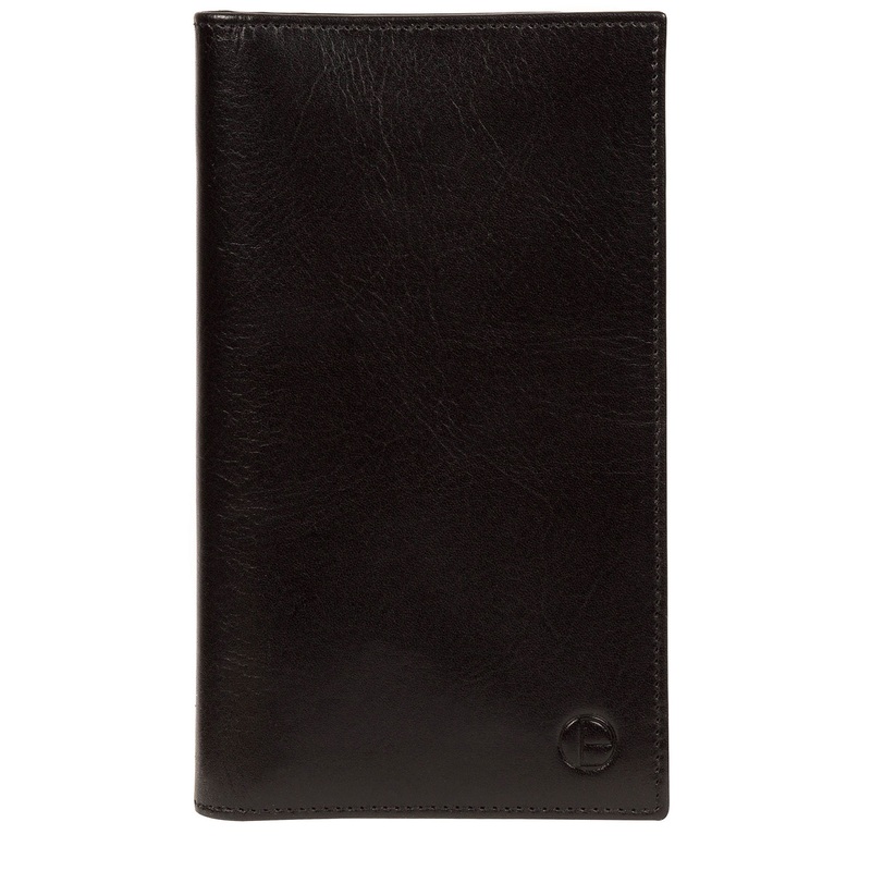 'Gregan' Black Leather Breast Pocket Wallet
