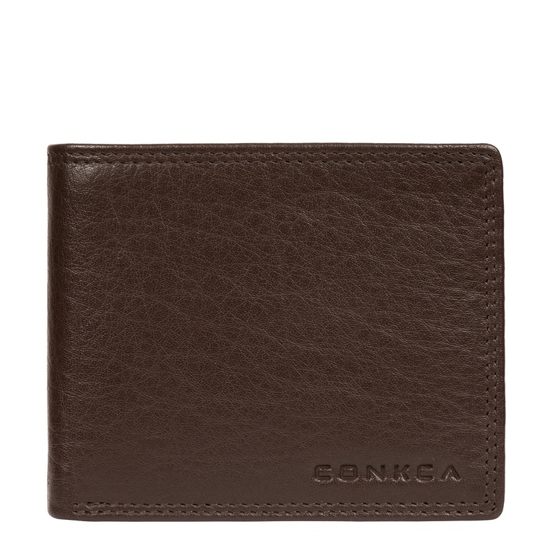'Ike' Dark Brown Leather RFID Wallet