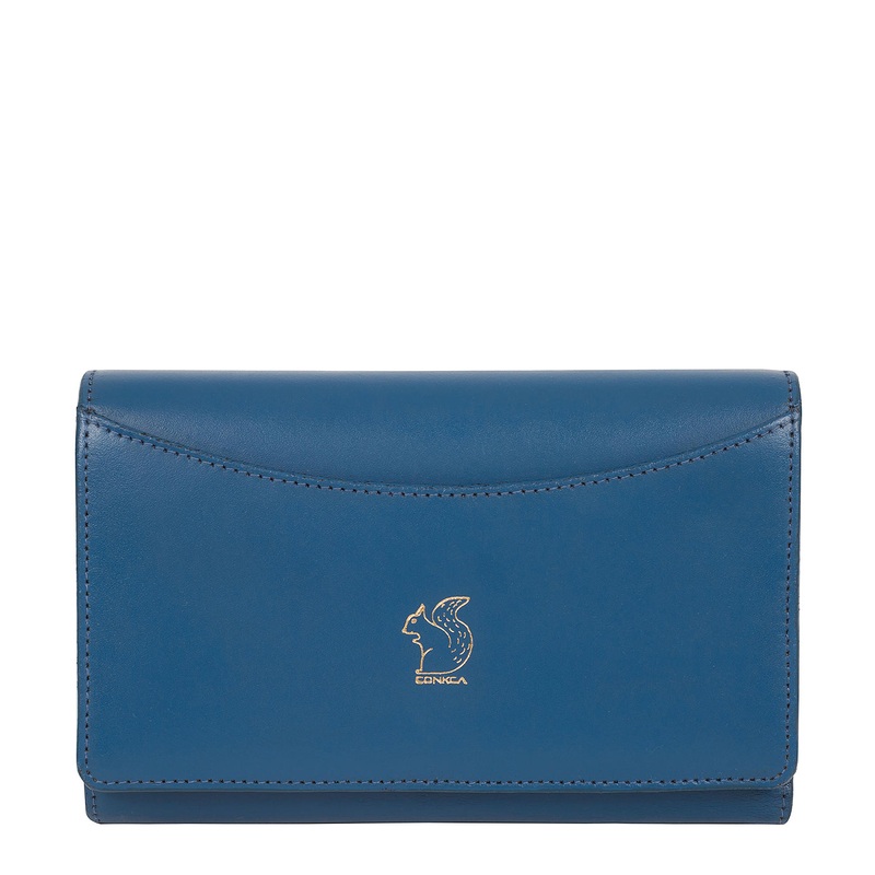 'Kali' Blue Leather Purse