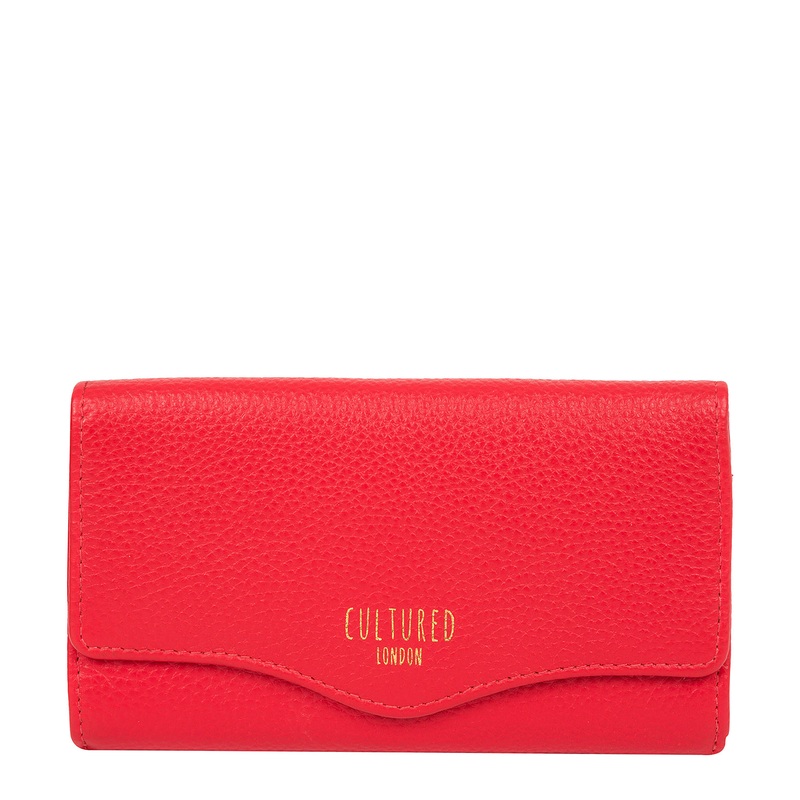 'Letitia' Royal Red Leather Purse