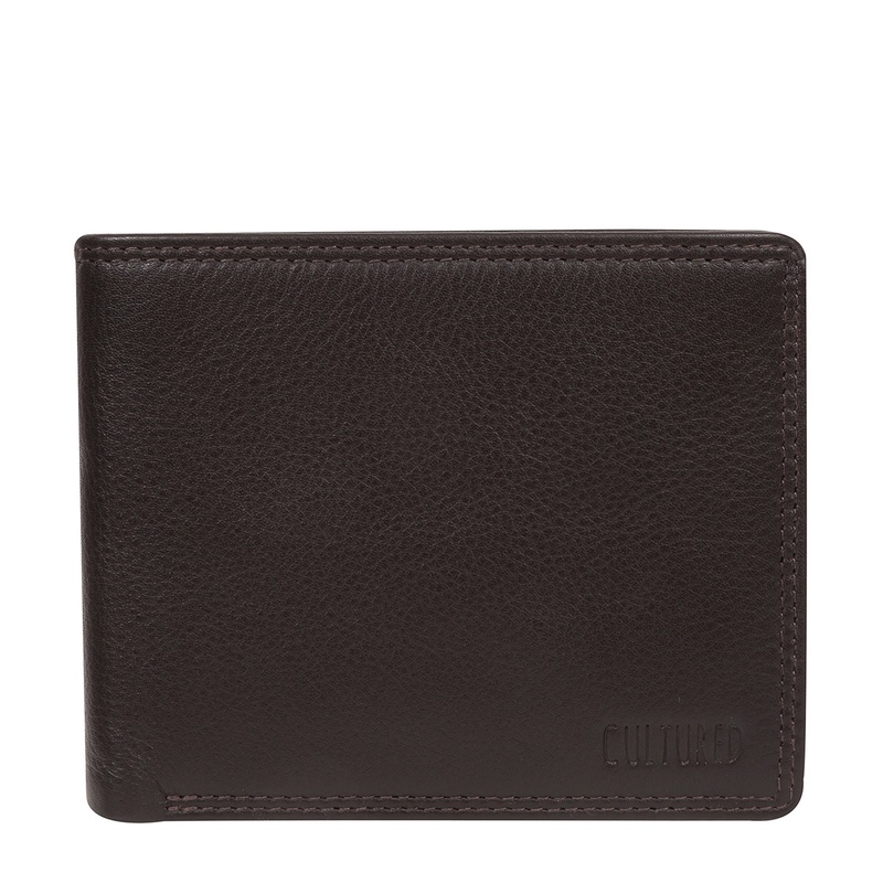 'Matt' Brown Leather Bi-Fold Wallet
