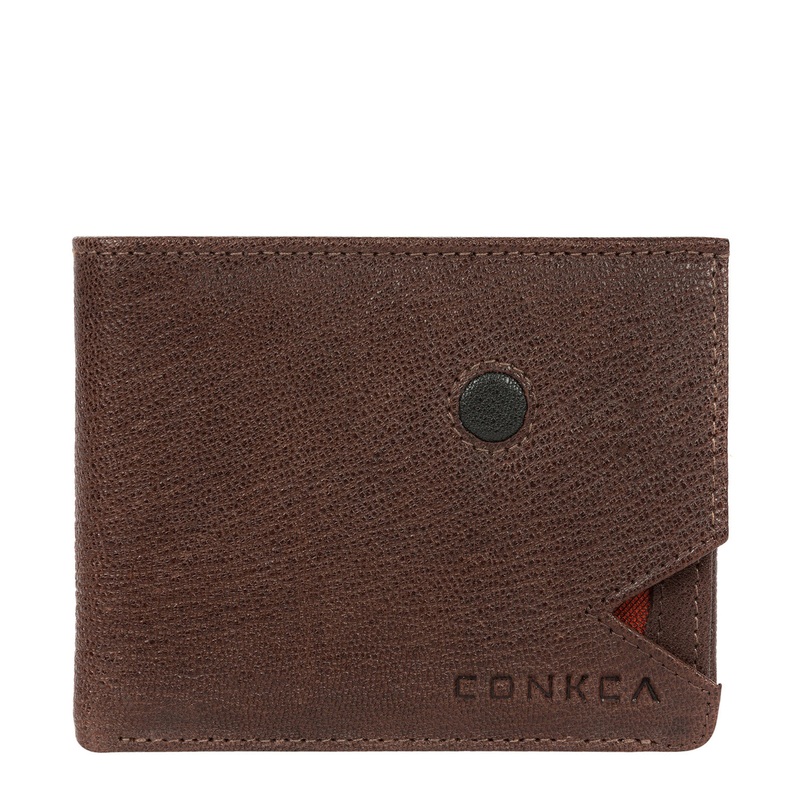 'Max' Dark Brown Bi-Fold Leather Wallet
