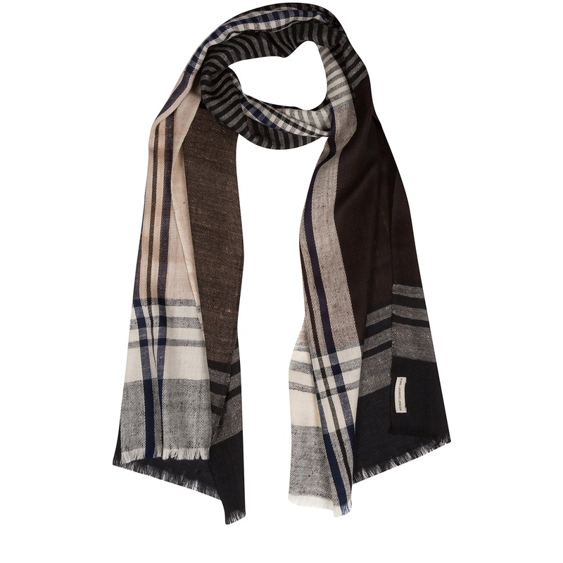'Mono' Cashmere & Merino Wool Pashmina