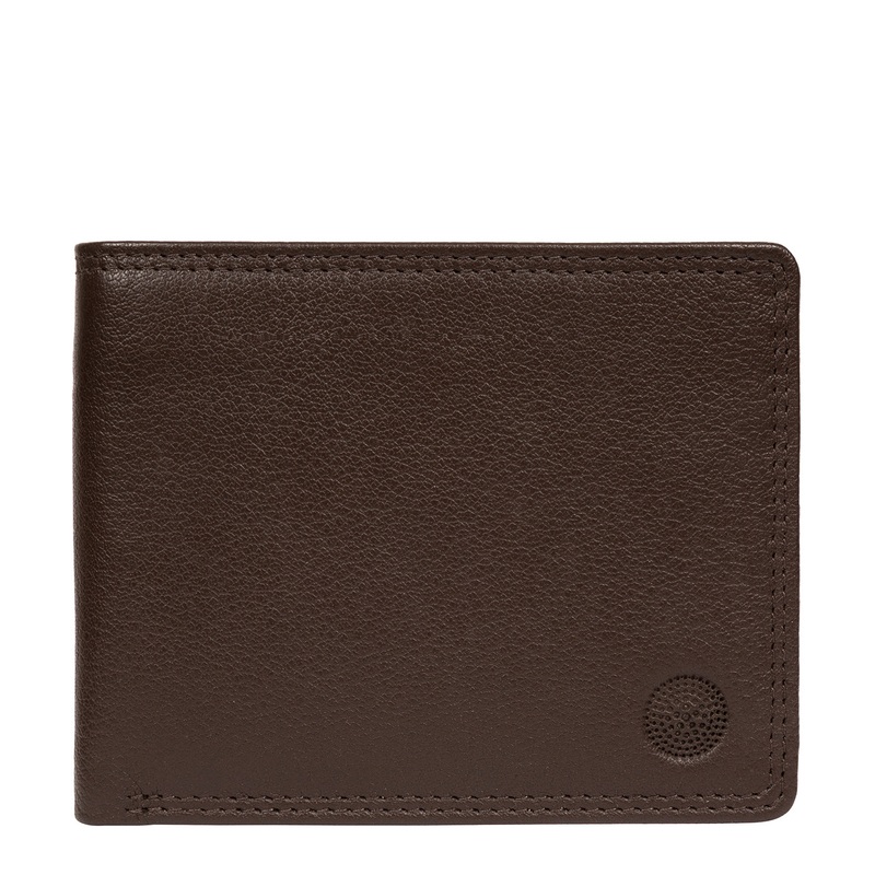 'Moon' Dark Brown Leather RFID Wallet