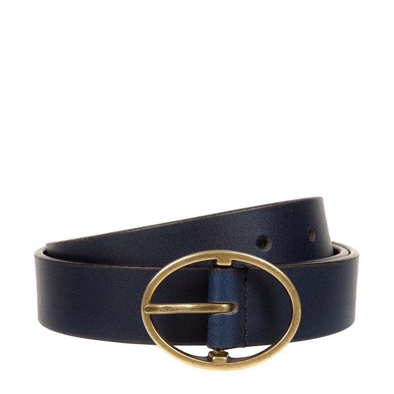 Navy Fine Leather Ladies' Belt