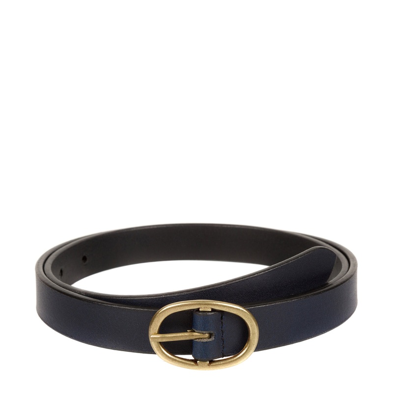 Navy Quality Leather Ladies' Belt