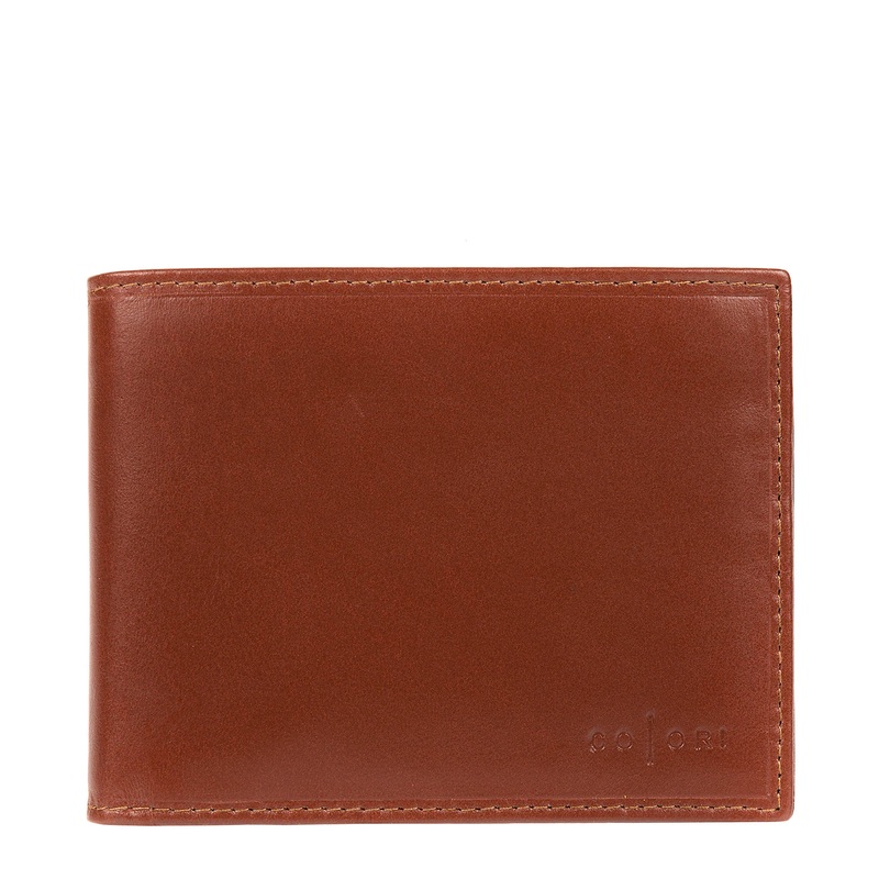 'Palermo' Italian-Inspired Cognac Fine Leather RFID Wallet