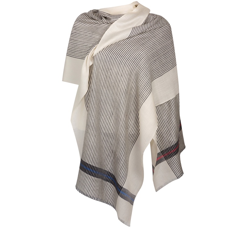 'Pixel' Cashmere & Merino Wool Shawl Wrap
