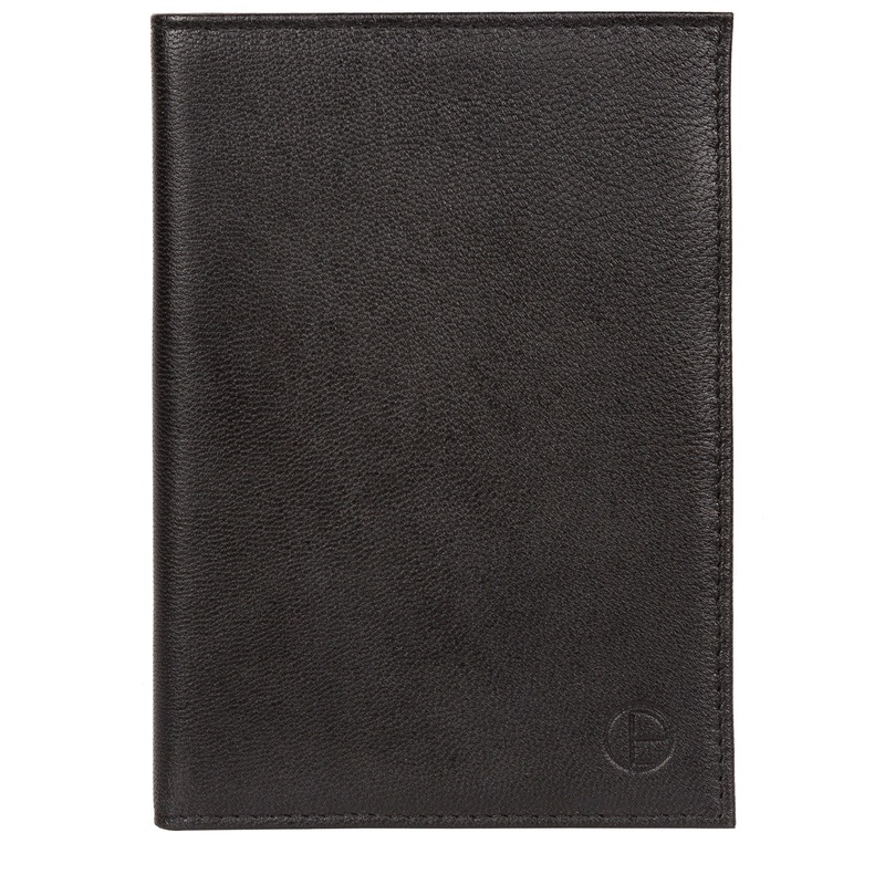 'Plane' Black Leather Passport Holder
