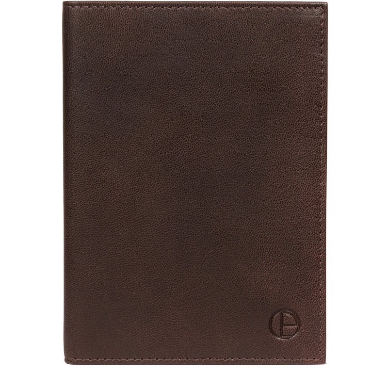 'Plane' Vintage Brown Leather Passport Holder