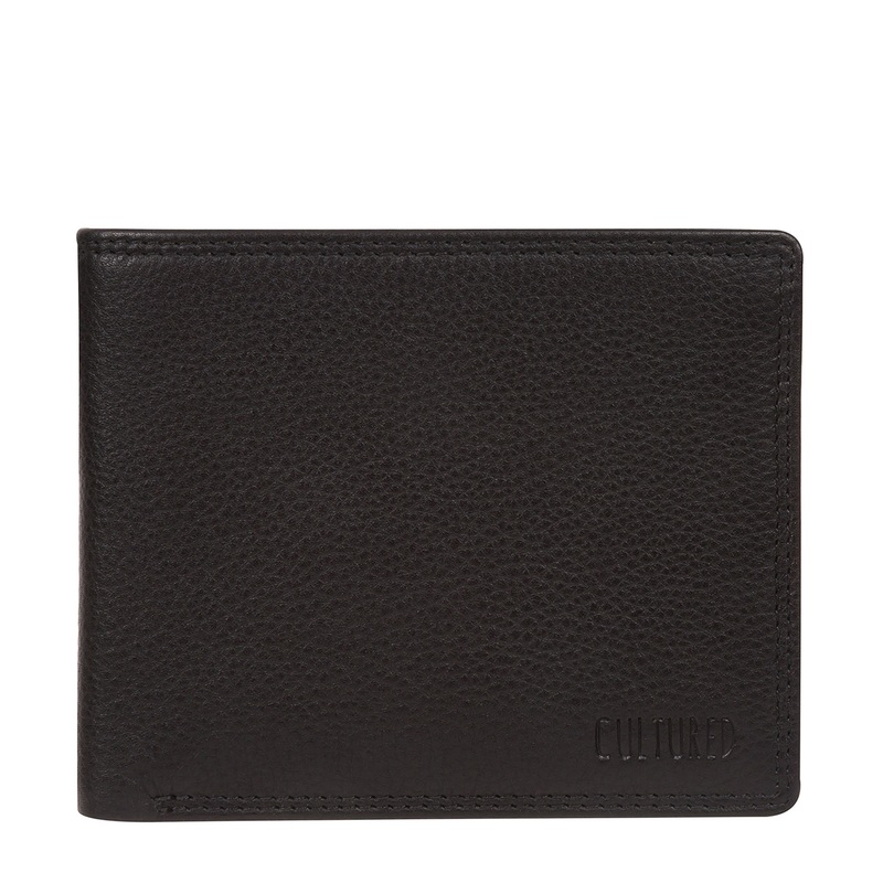 'Richard' Black Leather Bi-Fold Wallet